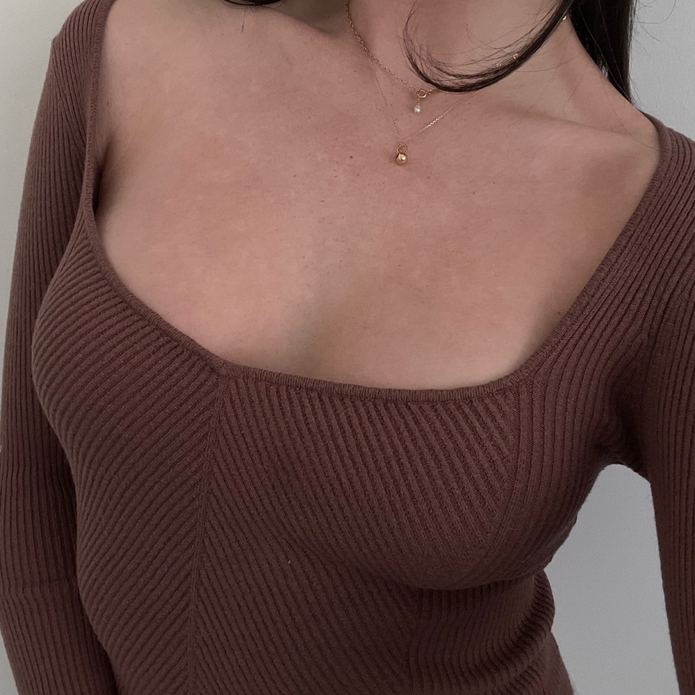 Abercrombie Soft Collection Brown Long Sleeve